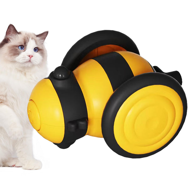Automatic Moving Cat Toy, Bee Shape Electric Cat Toy with Light