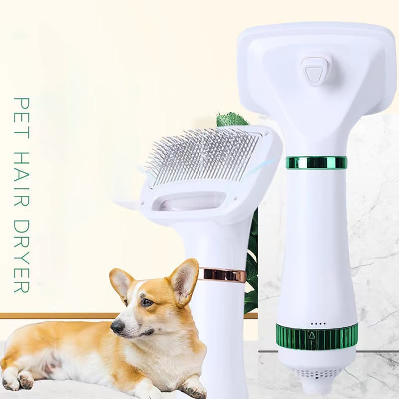 Petchain Portable Pet Hair Dryer Comb Hot Air Comb Hair Removal 2 In 1 Low Noise Dog Cat Dry Combing Hair Dryer