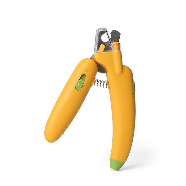 Banana pet nail clippers, cat nail clippers, dog nail clippers, LED blood line pet products