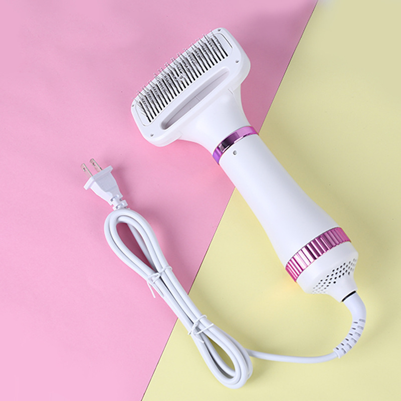 Petchain Portable Pet Hair Dryer Comb Hot Air Comb Hair Removal 2 In 1 Low Noise Dog Cat Dry Combing Hair Dryer